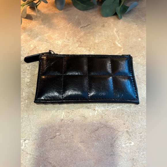 COPY - POPPY GREY Black Napa Quilted Faux Patent Leather NWOT - Picture 4 of 8